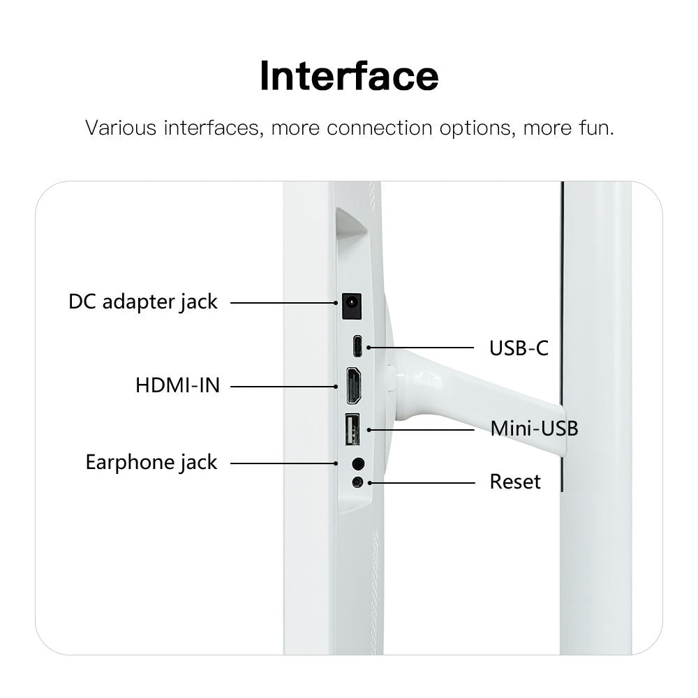 Écran tactile de 24 pouces 8-core CPU Android OS 128 Go Rotation Monitor Batterie intégrée avec 13