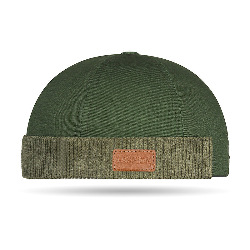 Bouchon casual Corduroy en bloc de couleur