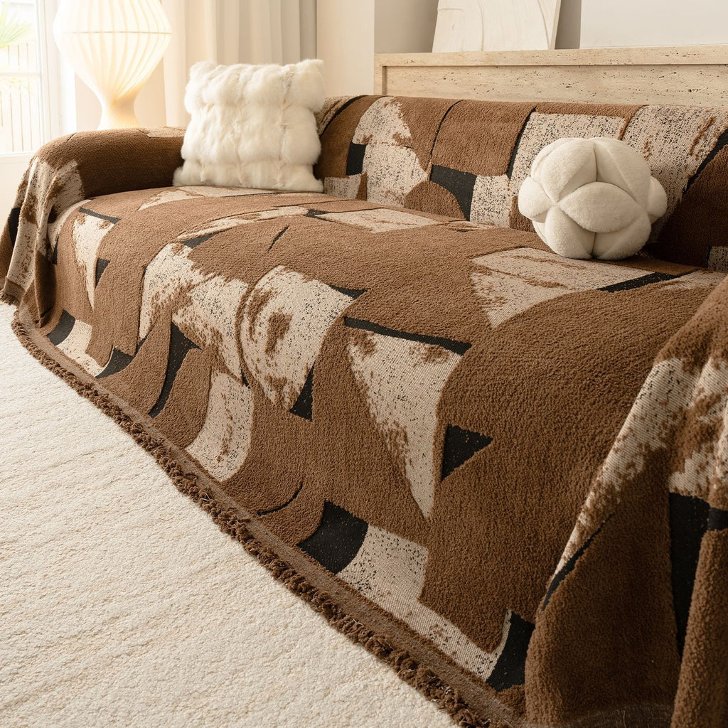 Demi-plush poids lourd Automnehiver Couverture entièrement antidérapante