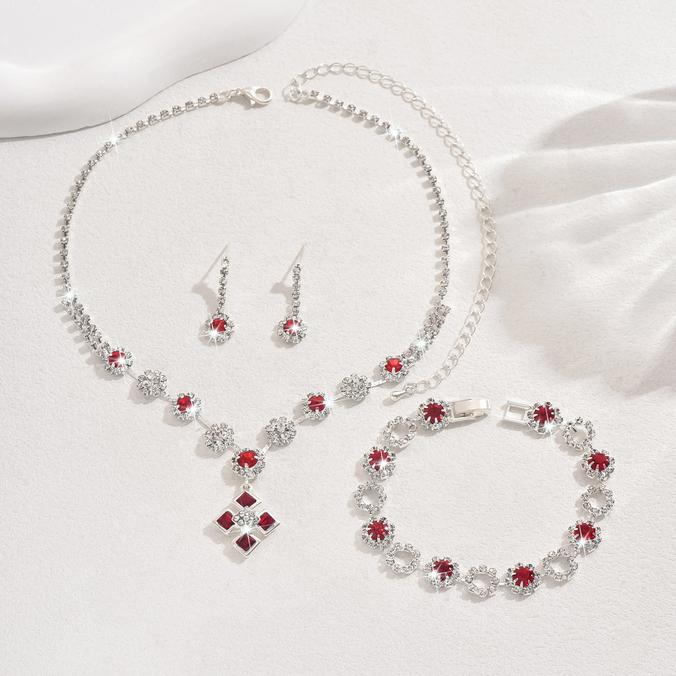 Boucles d'oreilles en Strass Flower d'Amazon