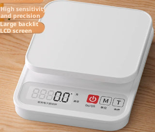 Échelle électronique LCD-Modèle batterie-blanc-0,5g ̄ 5kg-1 pièce