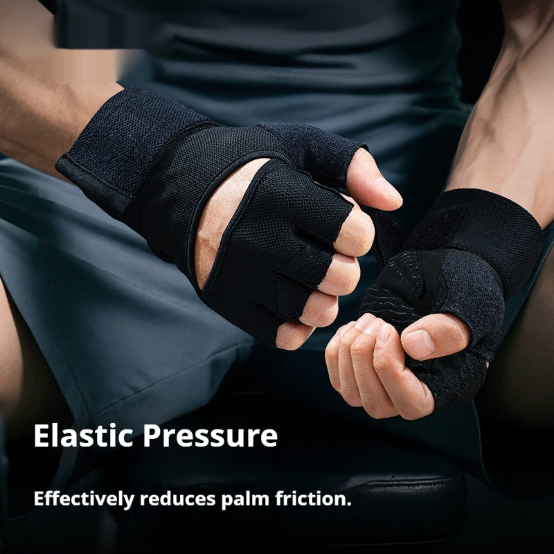 Gants de gym avec bretelles intégrées pour barres de traction
