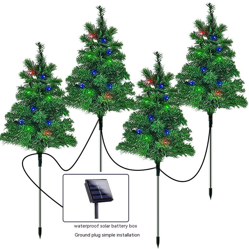 Arbre de Noël solaire extérieur décoration cour lampe de paysage