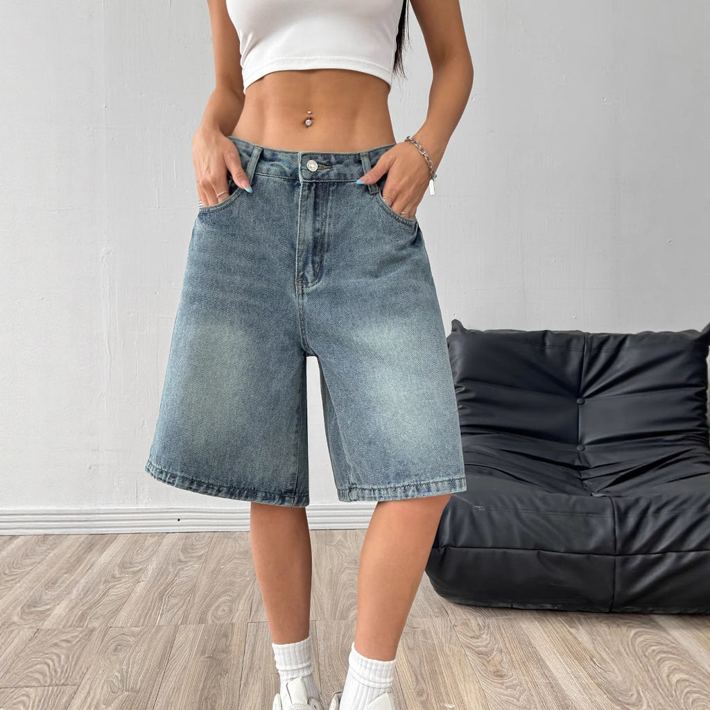 Short en denim casual loose-Fit pour femmes