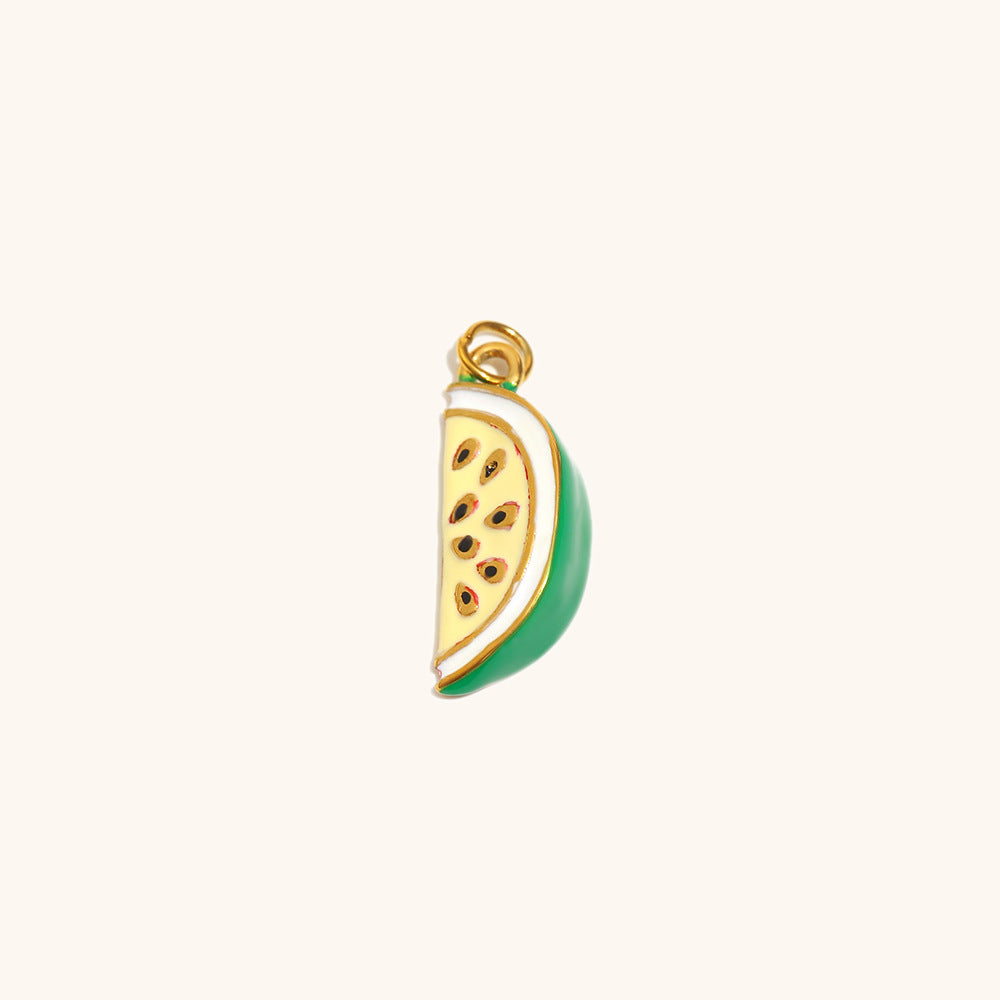 Acier inoxydable Pendentif en maïs plaqué avec or 18K
