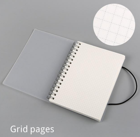 Cahier de notes de bobines spirales en plastique