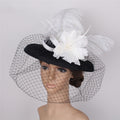Fascinateur retro de style français Tulle avec plumes et fleurs