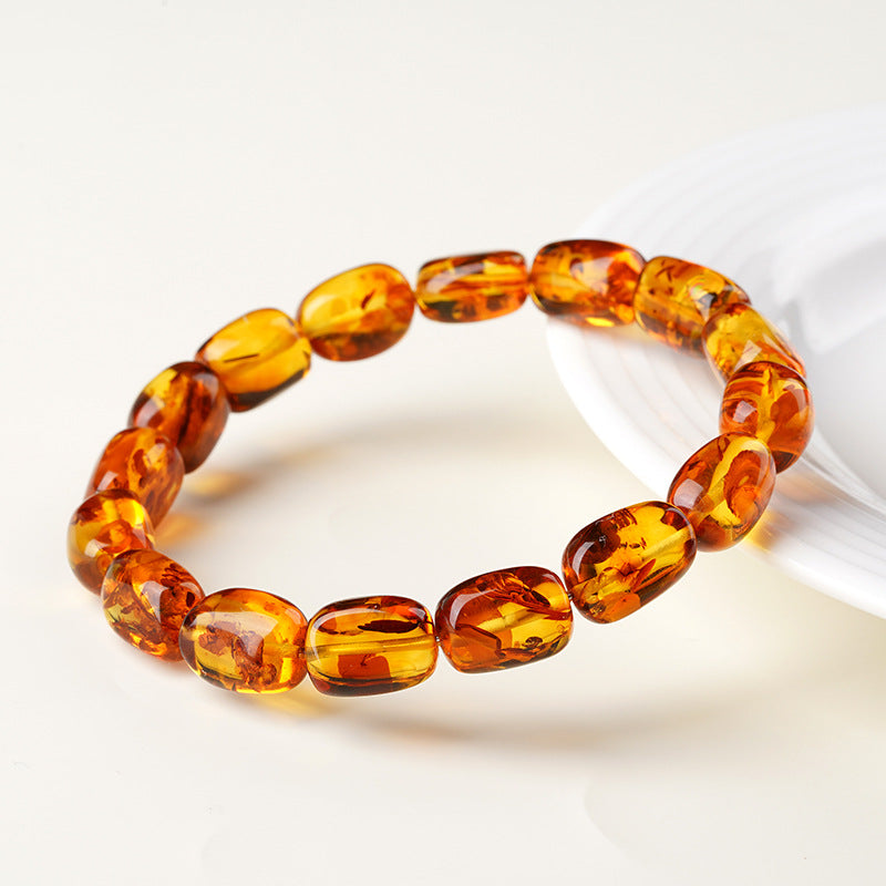 Bracelet d'ambre en forme de glace naturelle en style libre