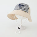 Été Garçons' et les filles' large bordé rayé brodé lettre style casual pêche chapeau F