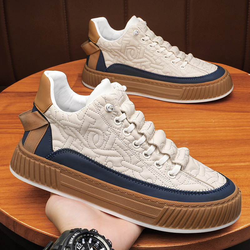 Chaussures de plateau tendance et polyvalent pour hommes