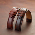 Fermoir de bracelet de montre vintage en cuir véritable