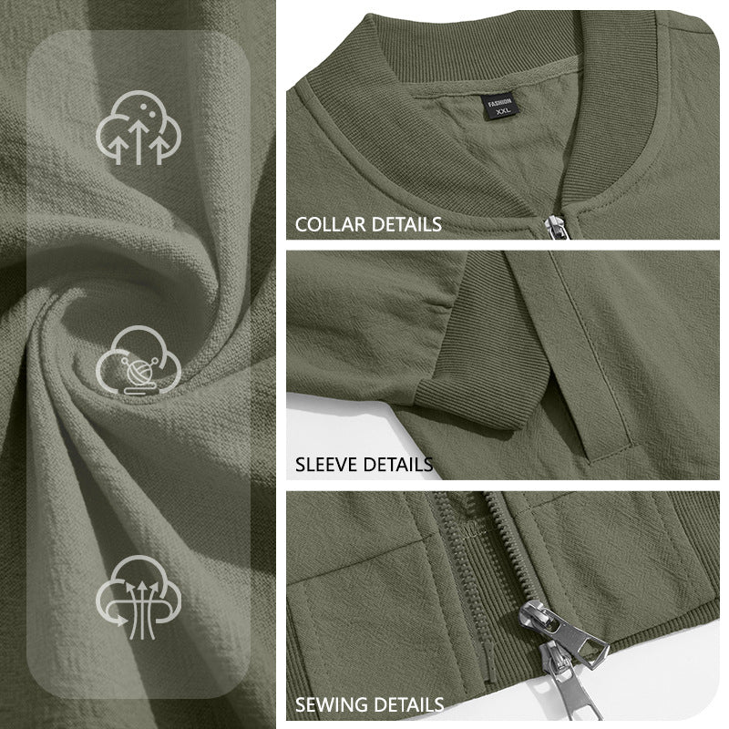 Veste de baseball pour hommes avec veste de sport zipper