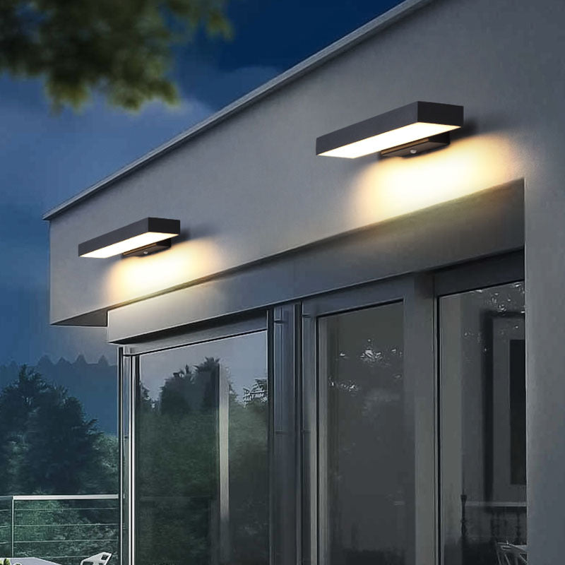 Moderne simple en acier inoxydable extérieur Villa Courtyard Lampe à induction d'entrée étanche