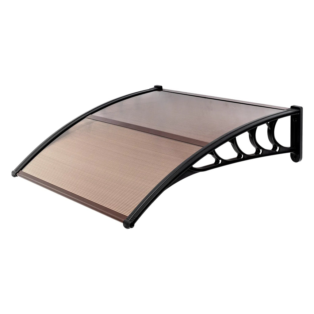 100 x 96cm Maison Application porte et fenêtre couverture de pluie Eaves Brown Board & Black Holder