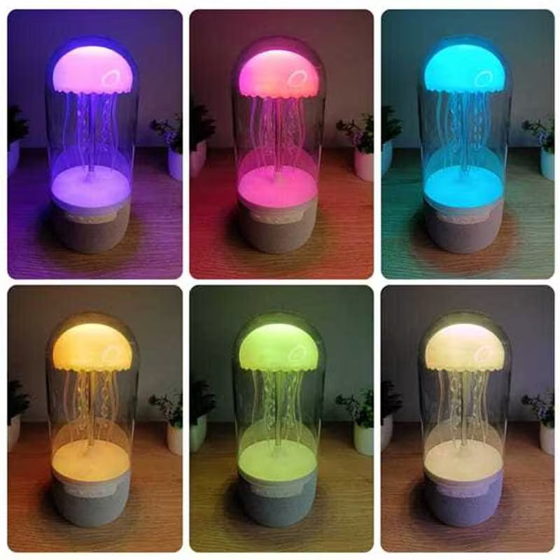 3 En 1 Creative Colorful Jellyfish Lampe Bluetooth-compatible Haut-parleur Ellyfish avec