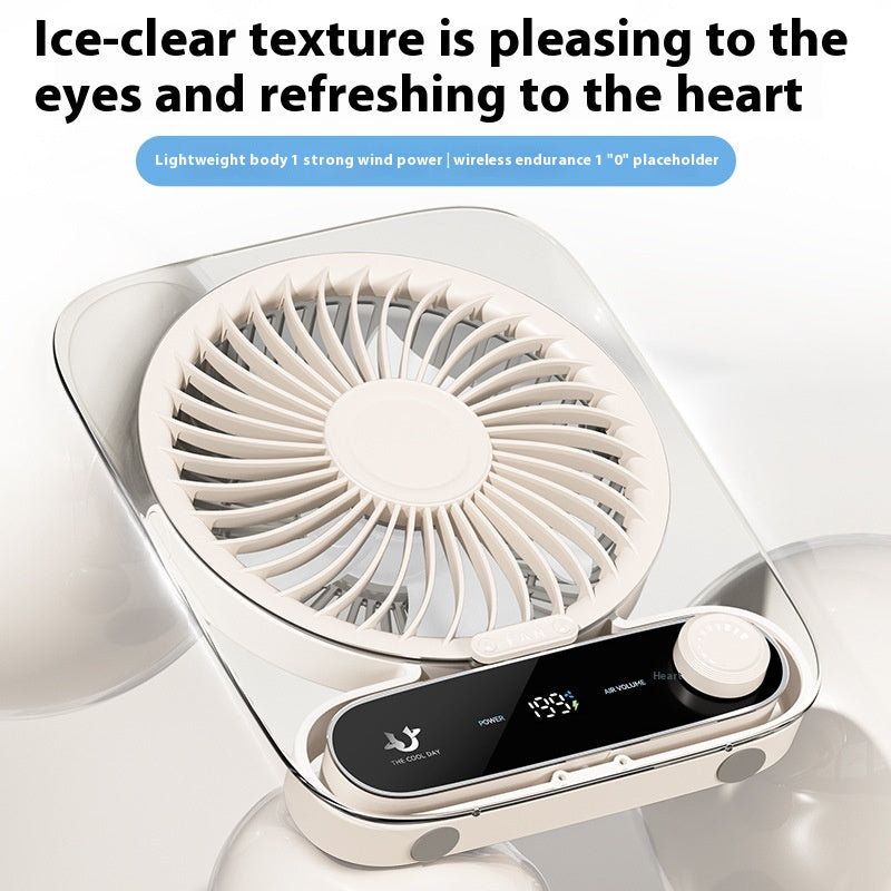 Affichage numérique ultra-mince de bureau ventilateur Mute Mini vent Portable usb charge
