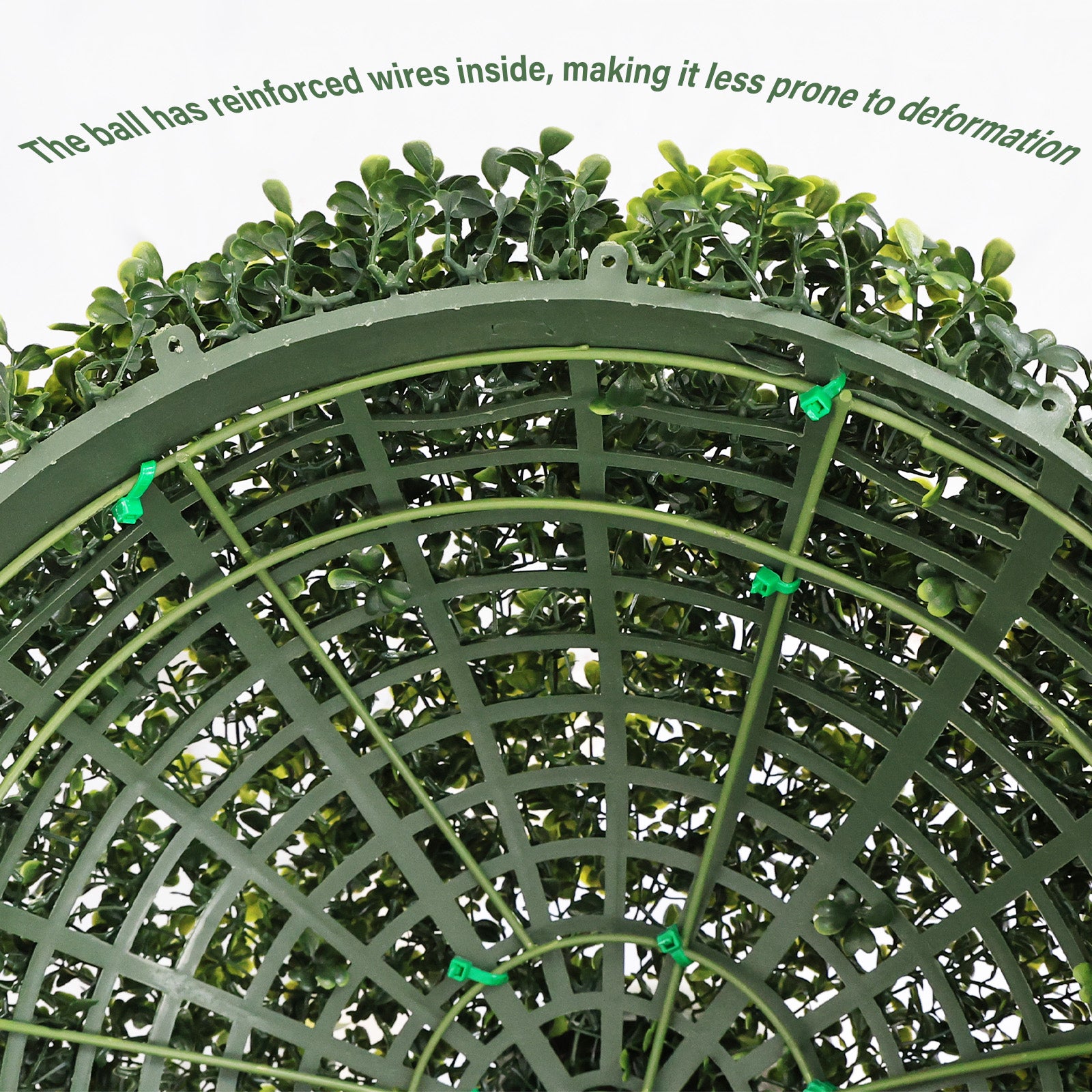 18.5PO sombre Artificial Topiary Balles Extérieur Faux Boxwood Décorative Green Sphères pour Gar