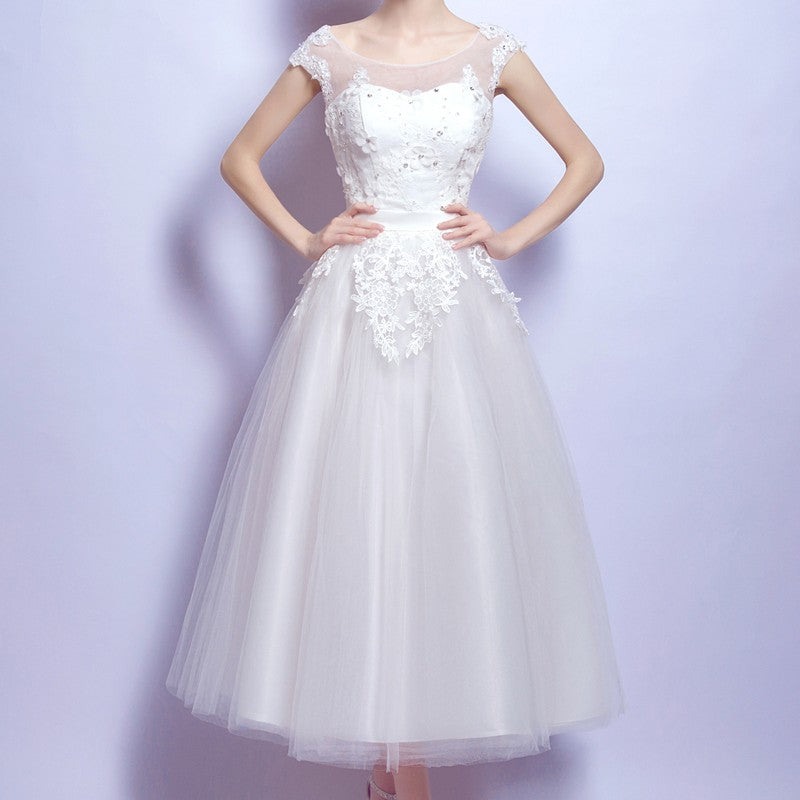 Robe de luxe blanche courte date
