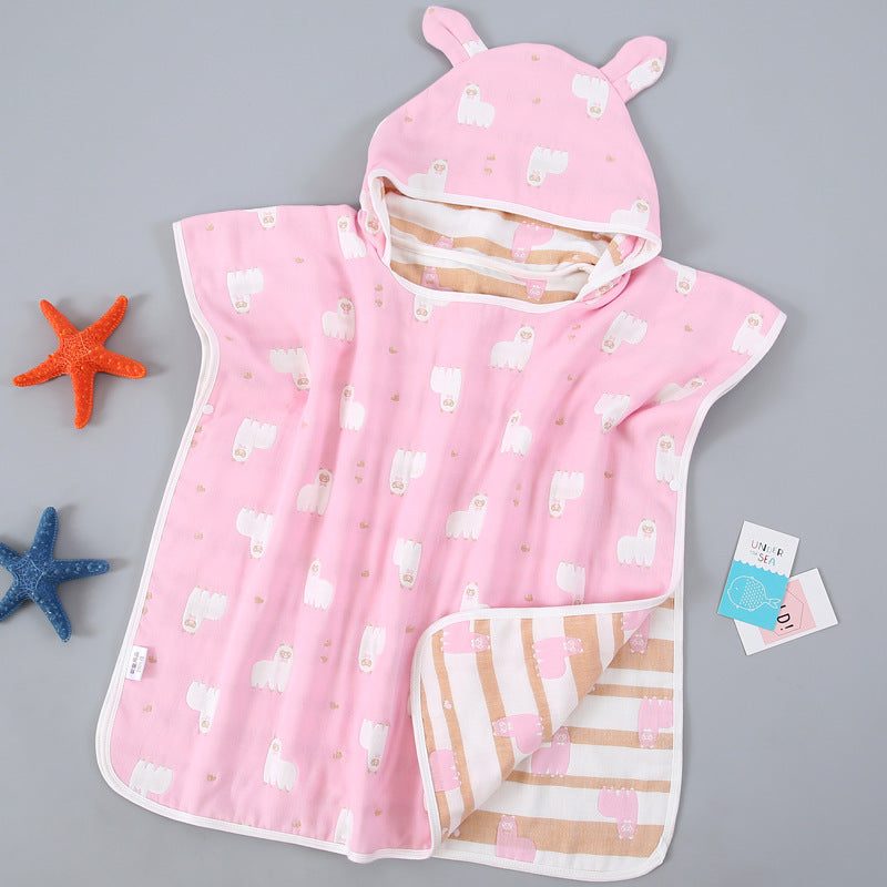 Cape de serviette de bain pour enfants avec cap Pure Cotton Gauze