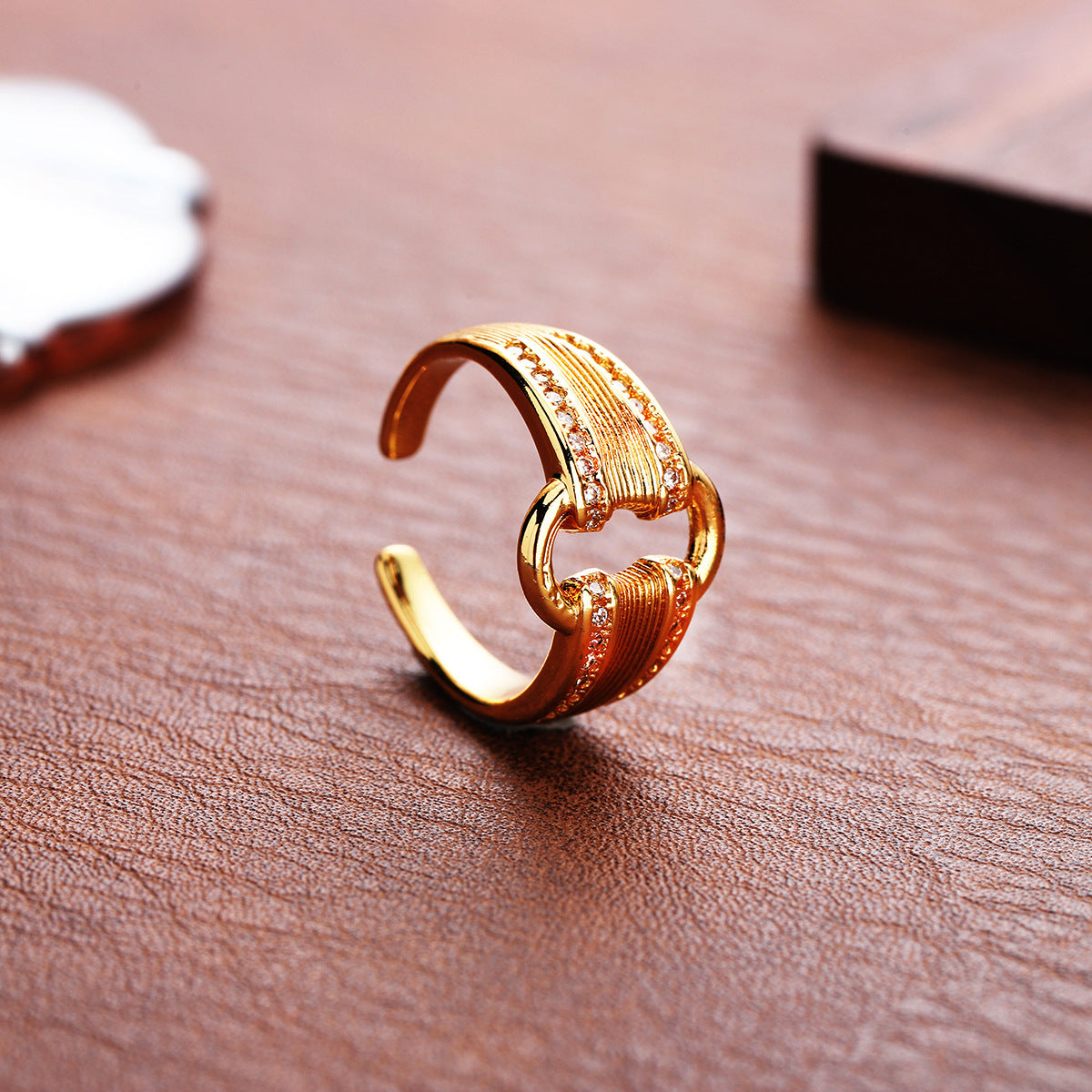 Bague réglable barco perle de luxe légère pour les femmes