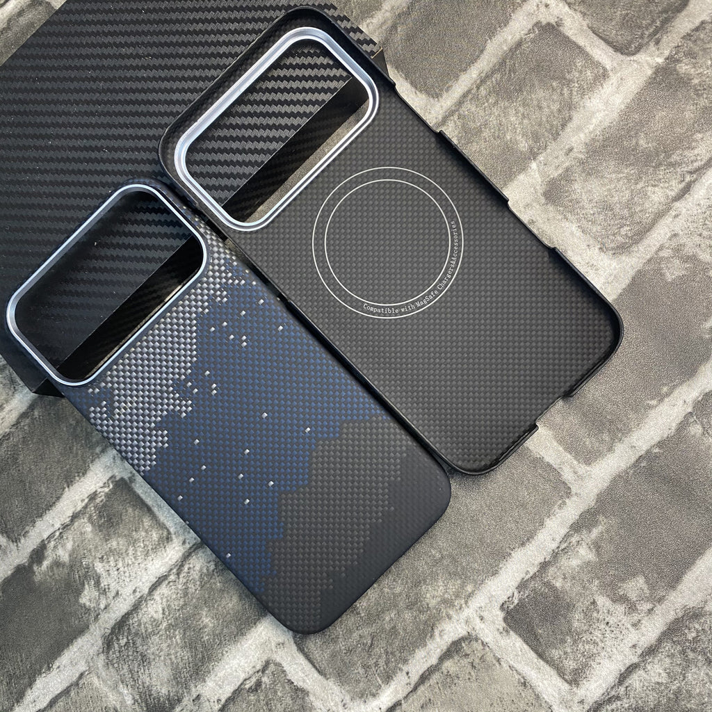 Magnetic Compatible Kevlar Carbon Fiber Phone Protective Cover