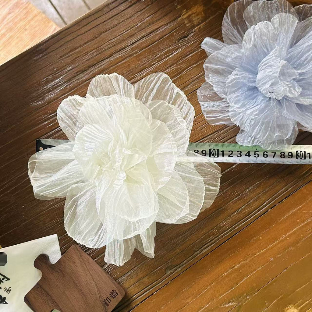 20cm Camellia Corsage à bords de brûlures