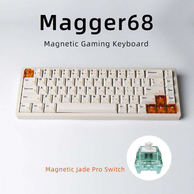 Magnetic blanc porcelaine Jade 68 clé aluminium Tuo clavier