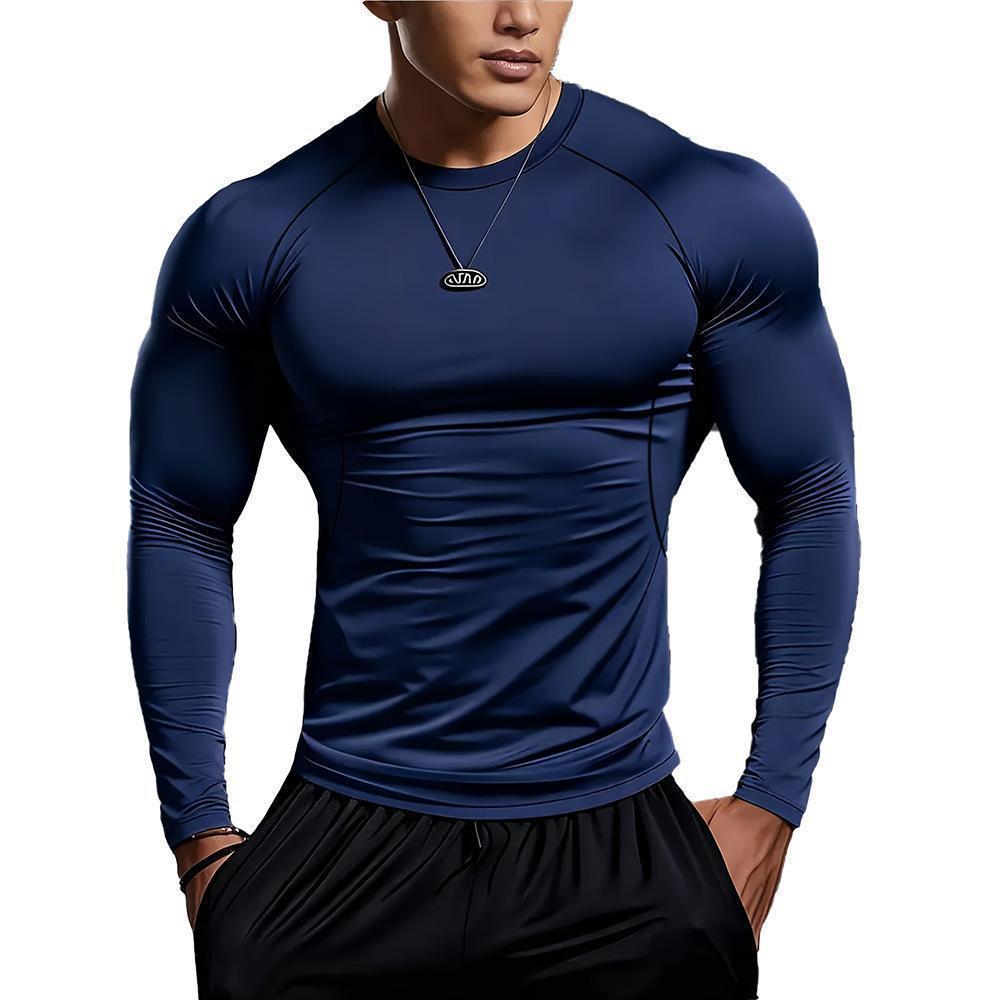 T-shirt à manches longues T-shirt en forme de musculation
