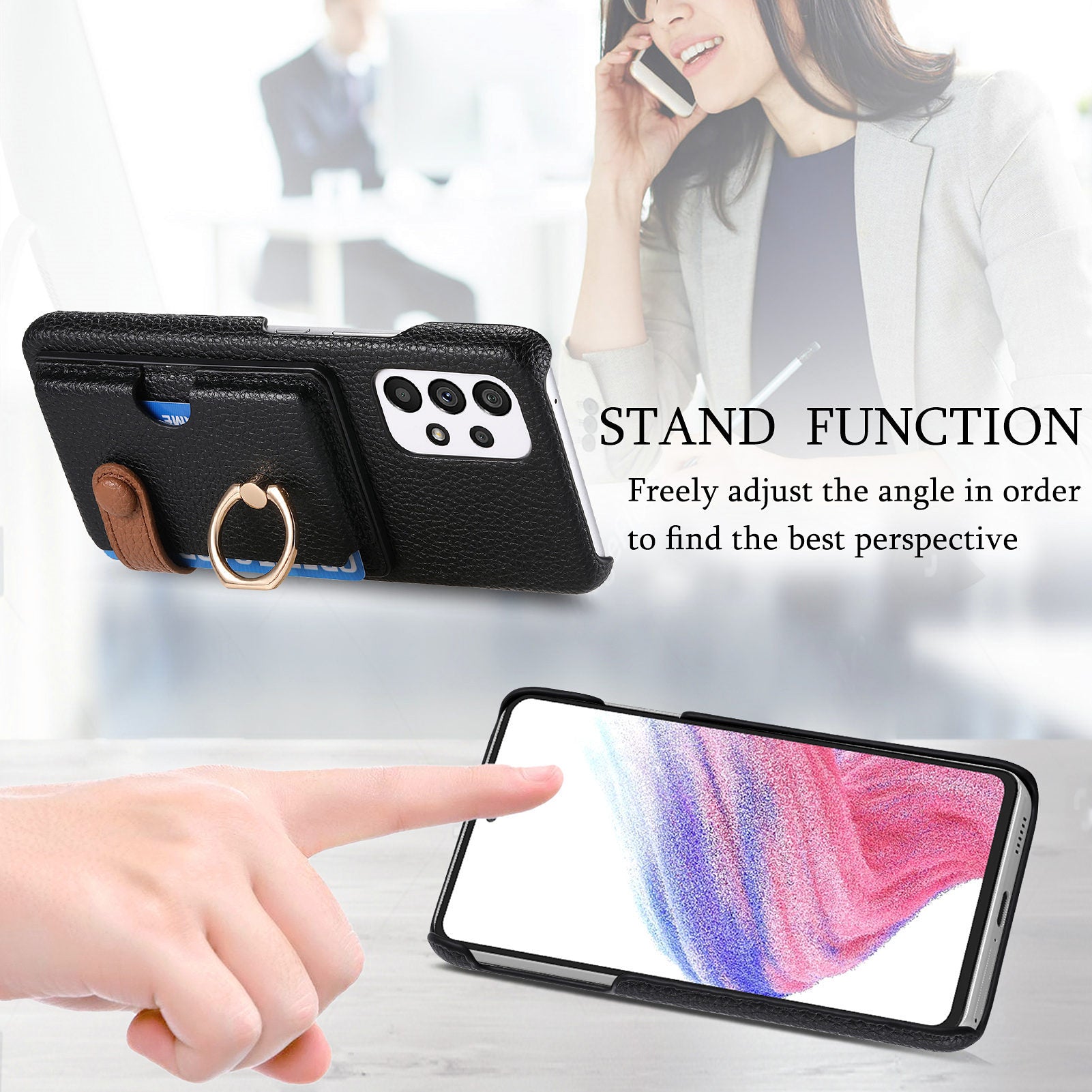 Étui téléphonique simple et haut de gamme enduit de bord