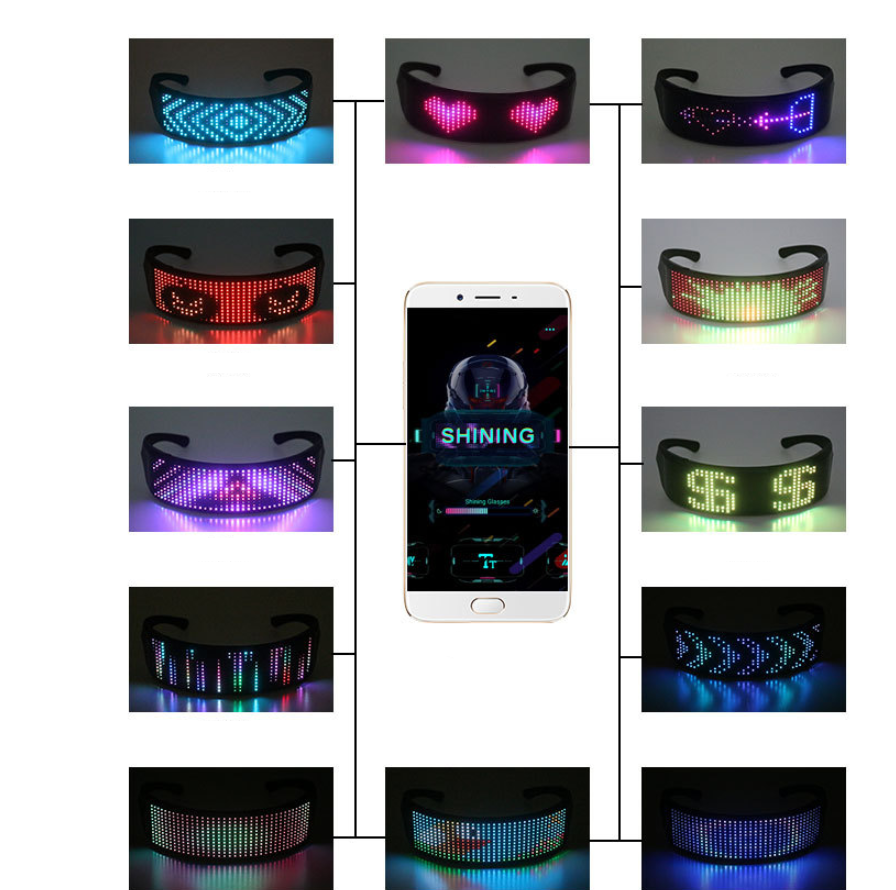 Lunettes d'affichage LED pour dj partie de musique