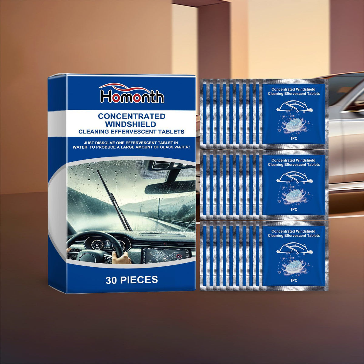Comprimés de nettoyage par par pare-brise automobiles concentrés HOMONTH