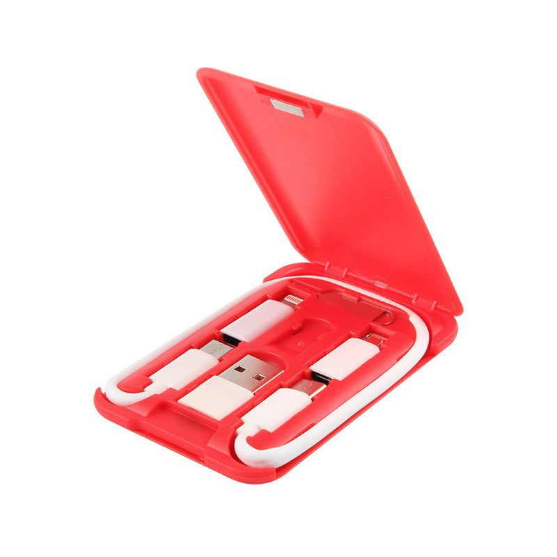 Portable Data Cable Business Card Holder Câble de recharge multifonctions Mobile Phone Bracke