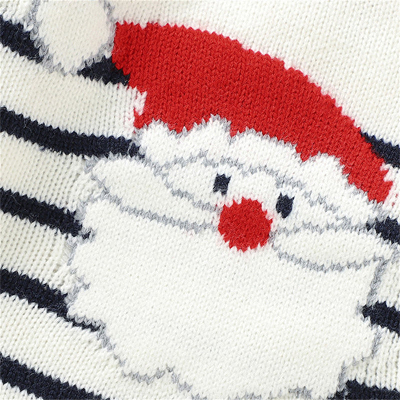 Bébé Noël Mignon Père Noël Jacquard Chandail tricoté