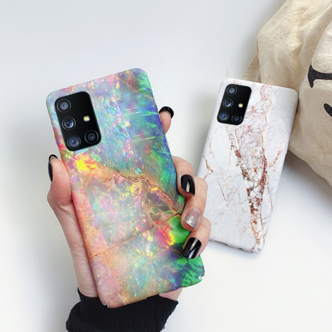 Étui téléphonique en marbre gelé
