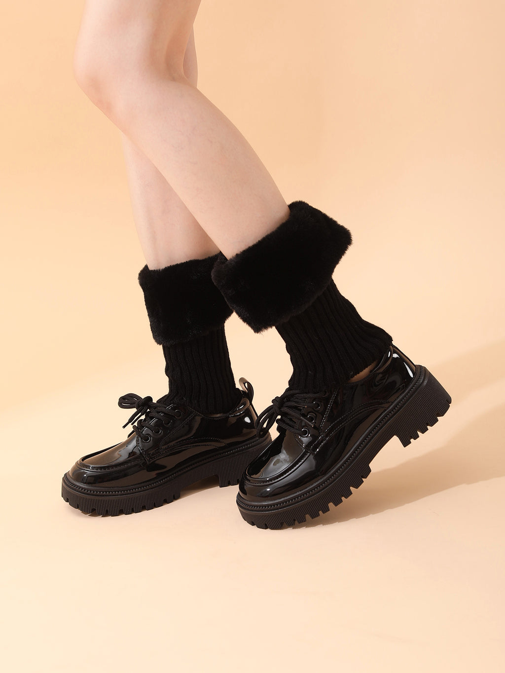 Style de mode Automne d'hiver Thermique Manches tricotées Acrylique Leg Guard Chaussettes de guerre