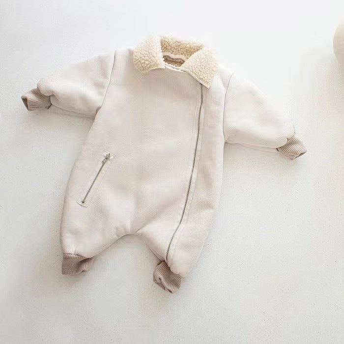 Bébé une pièce en polaire Romper épaissé Onesie