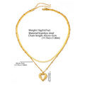 Femmes Collier en couches Double chaîne Serringbone Serpent Chaîne Chaîne Perle Chaîne Angel Wing Hollow H