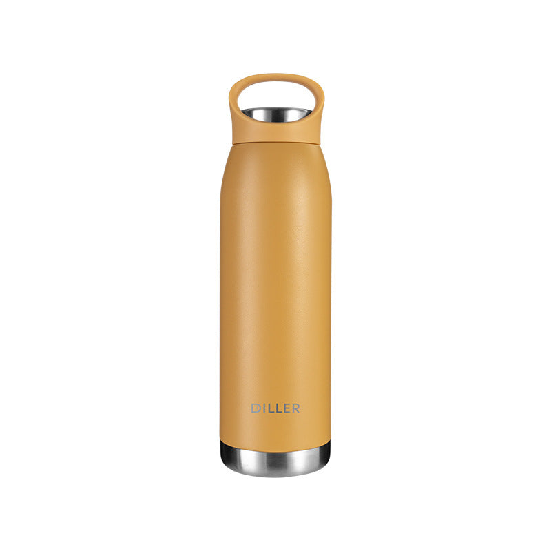 Bouteille d'eau à poignée portable de style américain en acier inoxydable 304 pour usage automobile