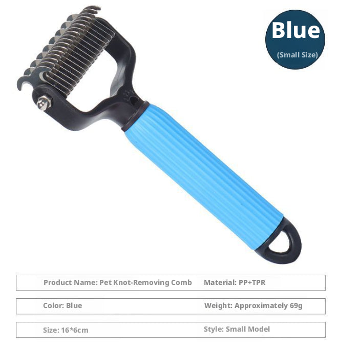 Peigne de cheveux pour animaux de compagnie - Grand brevet bleu-1