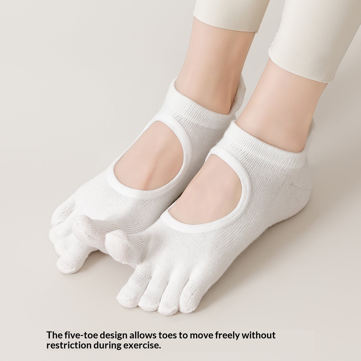 Chaussettes de yoga pour femmes d'été avec talons coupés et design sans dos