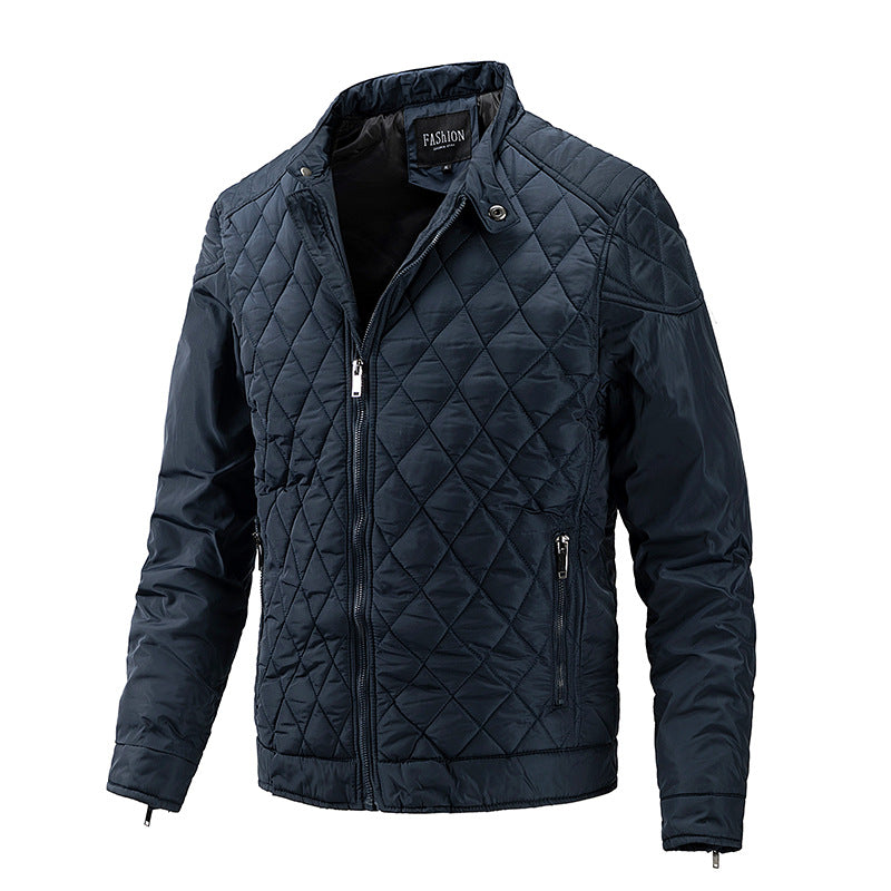 L'automne et l'hiver hommes légère veste en coton Casual en forme de diamant sur le collier