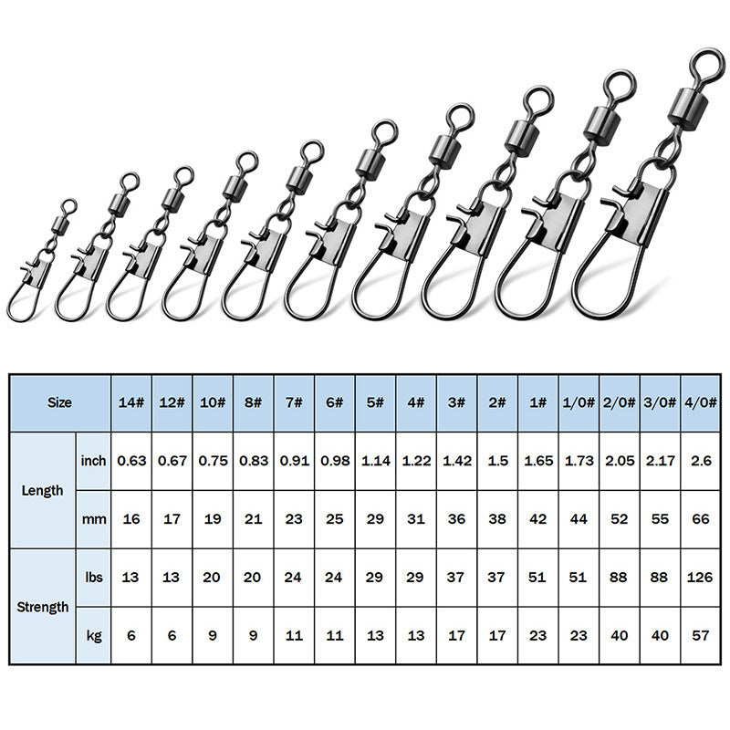 8-forme anneau American Swivel B- type broche connecteur rapide Lure fournitures de pêche connexion