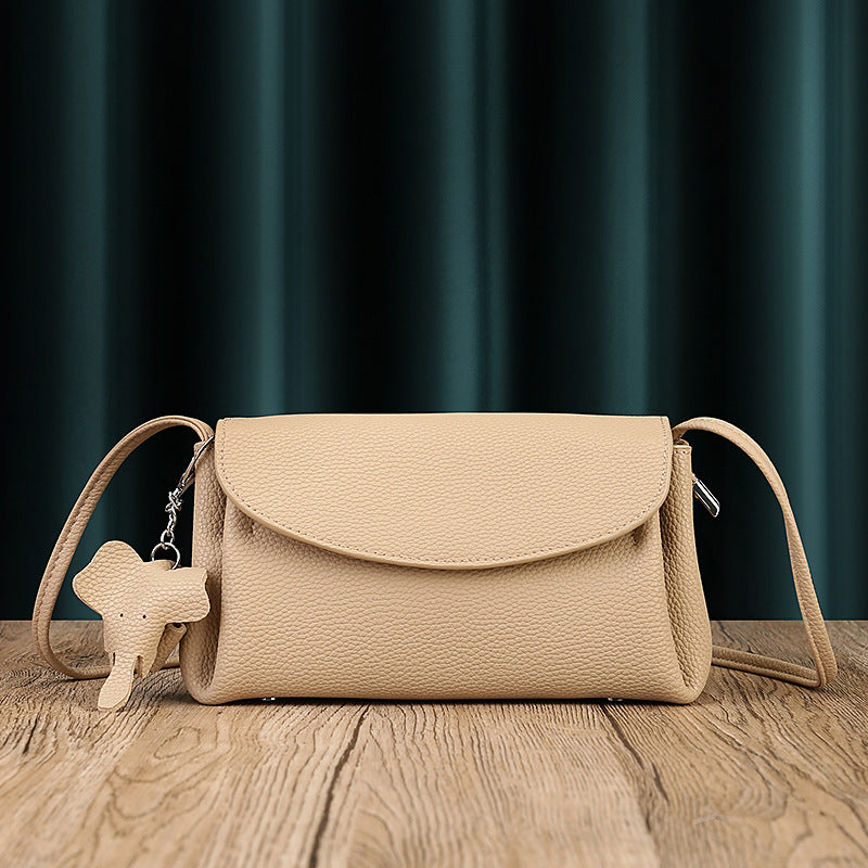 Soft Cowhide plissé sous bras Crossbody Sac pour femmes