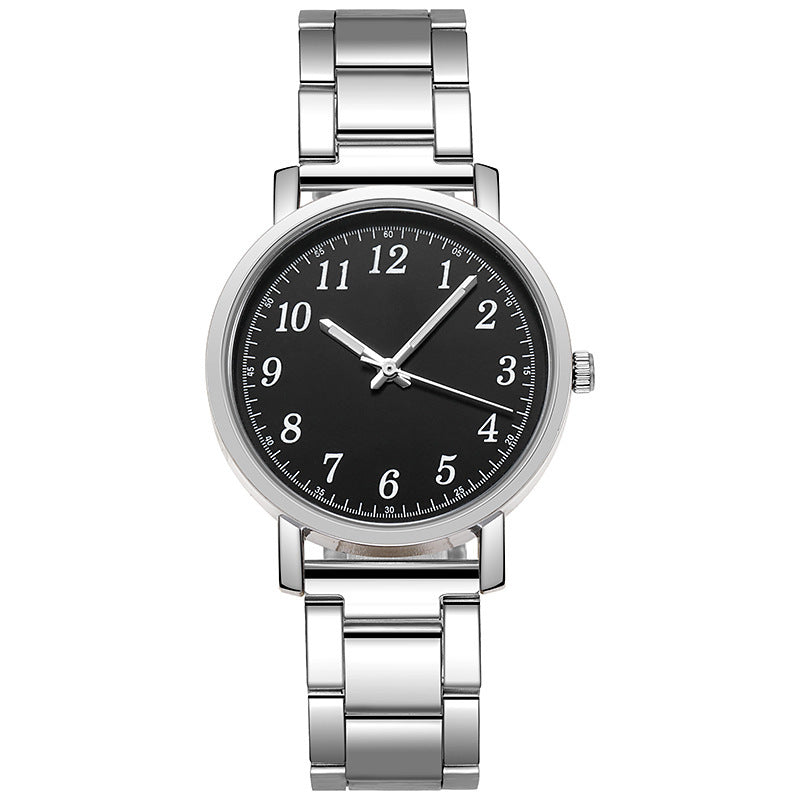 Montre Quartz de ceinture en acier simple pour homme et femme