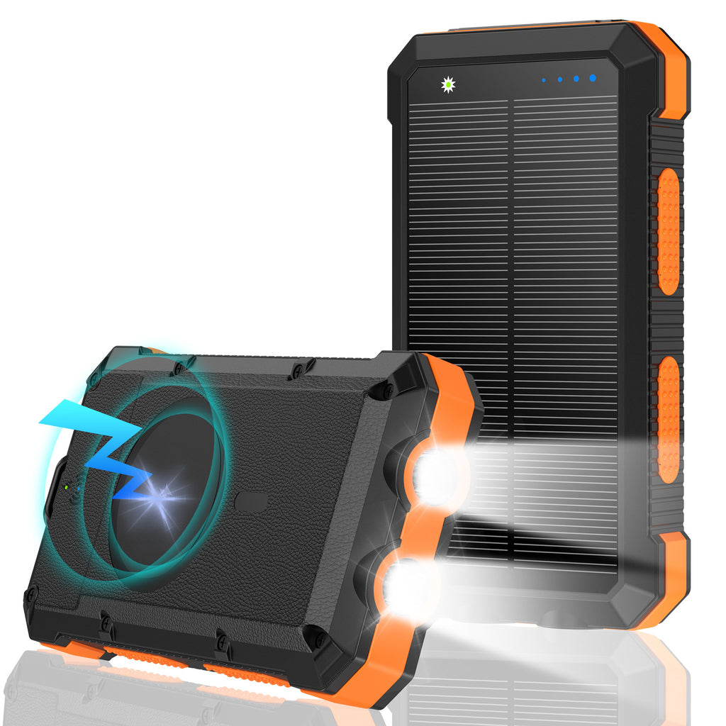 Solar Magnetic Wireless Charger Power Bank 20000 MA Éclairage extérieur étanche