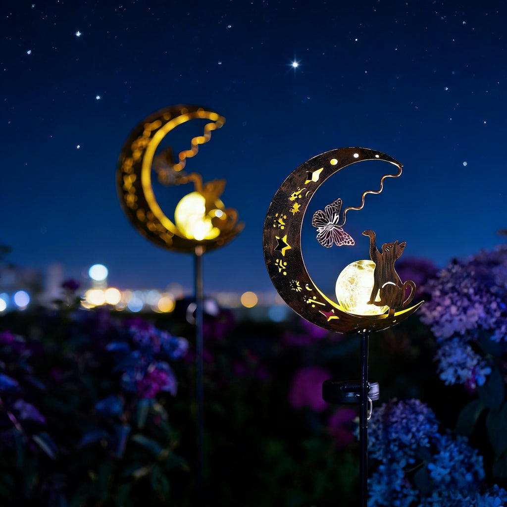 Fer brut extérieur jardin lumière solaire