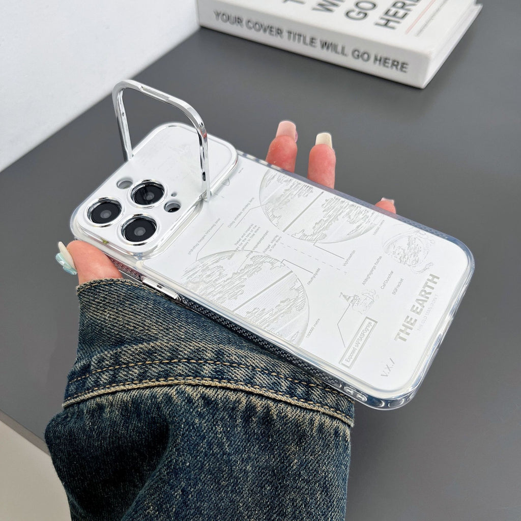 Planète métallique de boîtier de téléphone à supports plissés
