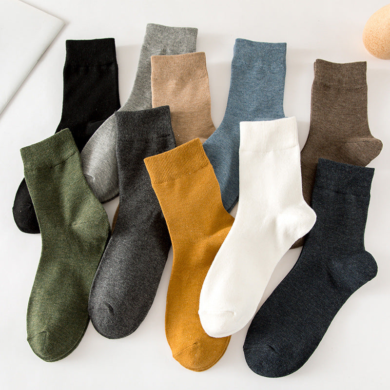 Chaussettes de tube Automne et hiver Couleur solide