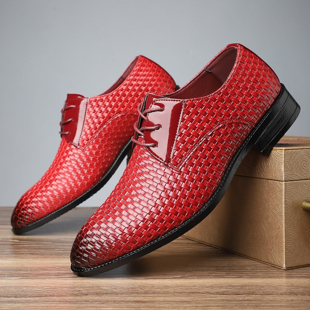 Chaussures en cuir pointue pointue pour hommes