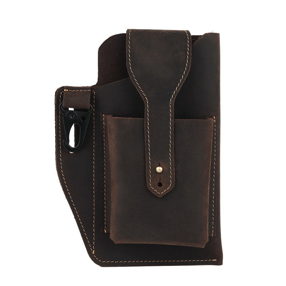 Sac de ceinture en cuir rétro pour hommes